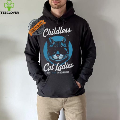 Childless Cat Lady Shirt Vote Blue Shirt Coconut Tree Harris 47 Shirt