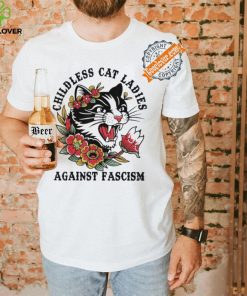 Childless Cat Lady Sweathoodie, sweater, longsleeve, shirt v-neck, t-shirt Shirt Childless Cat Ladies Against Fascism Shirt