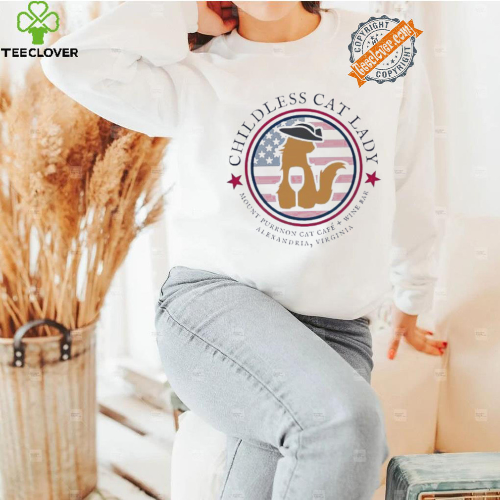 Childless cat lady mount purrnon cat cafe wine bar Alexandria Virginia Harris shirt Childless cat lady mount purrnon cat cafe wine bar Alexandria Virginia Harris shirt