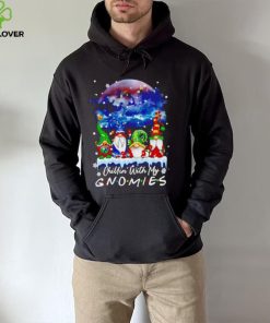 Chillin’ With My Gnomes Lights Moon Merry Christmas Shirt