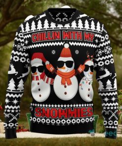 Chillin With My Snowmies Ugly Christmas Sweater All Over Printed For Men And Women Gift Holiday