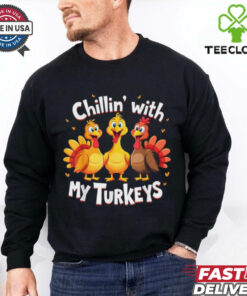 Chillin With My Turkeys Thanksgiving T Shirts