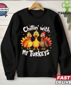 Chillin With My Turkeys Thanksgiving T Shirts