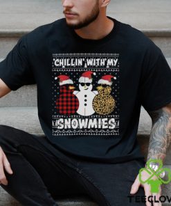 Chillin’ with my snowmies three snowman leopard ugly sweater design png hoodie, sweater, longsleeve, shirt v-neck, t-shirt