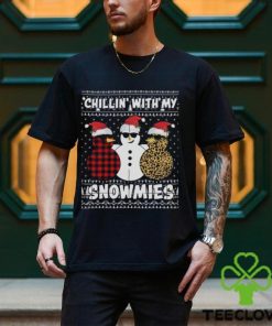 Chillin’ with my snowmies three snowman leopard ugly sweater design png hoodie, sweater, longsleeve, shirt v-neck, t-shirt