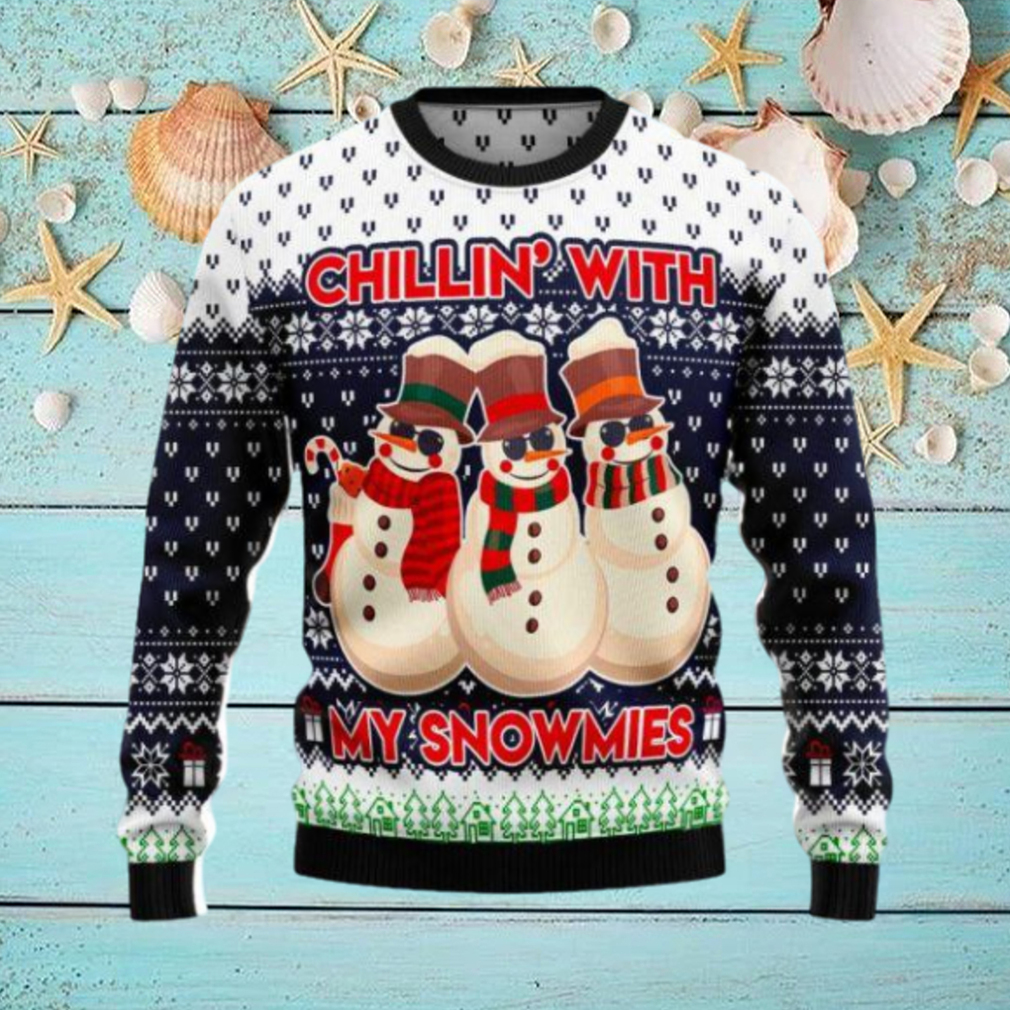 Chilling With My Snowmies Ugly Christmas Sweater Gift Knitting Sweater Chilling With My Snowmies Ugly Christmas Sweater Gift Knitting Sweater