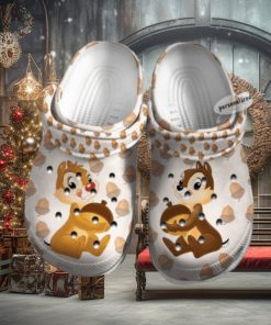 Chip And Dale Hazelnut Pattern Disney Graphic Cartoon Crocs Shoes