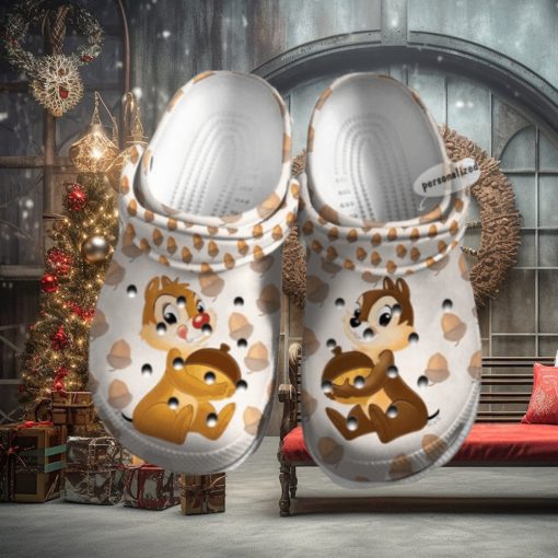 Chip And Dale Hazelnut Pattern Disney Graphic Cartoon Crocs Shoes