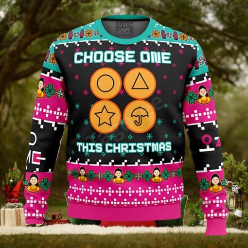 Choose One This Christmas Squid Game Ugly Christmas Sweater Impressive Gift