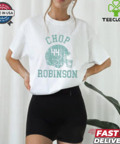 Chop Robinson Miami Dolphins NFL Football Helmet Font Vintage Shirt, featuring a retro-inspired design with Chop Robinson's name and the Miami Dolphins’ iconic helmet logo in a classic football font. This shirt offers a nostalgic, vintage look for fans who want to show their support for both the player and the team in a stylish way.