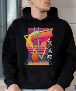 Chopsticks Neon Heart Retro Japan Artwork Cherry Blossom Kanji Art T Shirt
