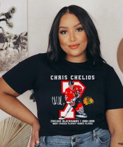 Chris Chelios Chicago Blackhawks Jersey Retirement signature shirt
