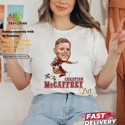 Chris Mccaffrey big head air cool football design signature shirt