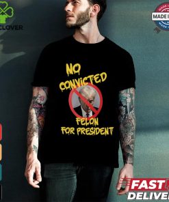 Chris Mowrey Wearing No Convicted Felon For President Shirt