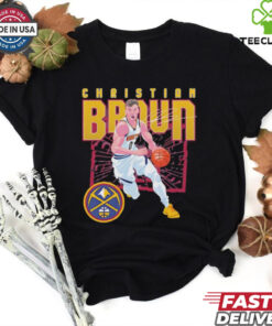 Christian Braun Denver Nuggets shattered signature shirt
