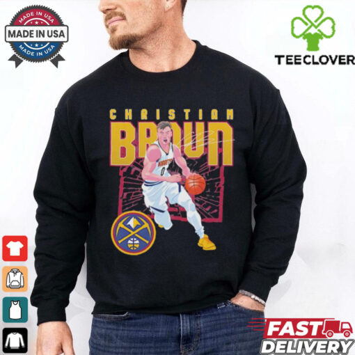 Christian Braun Denver Nuggets shattered signature shirt