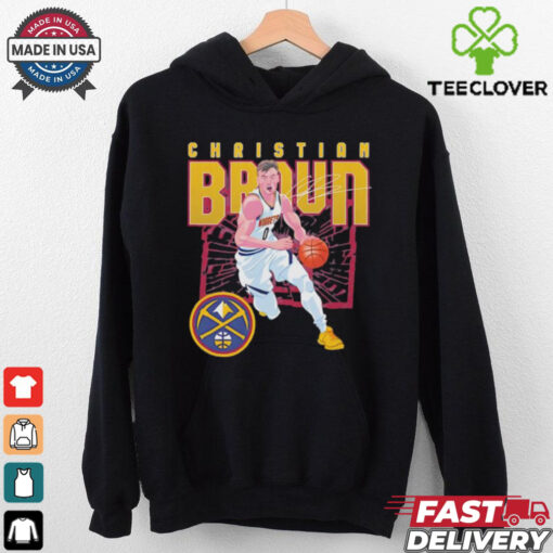 Christian Braun Denver Nuggets shattered signature shirt