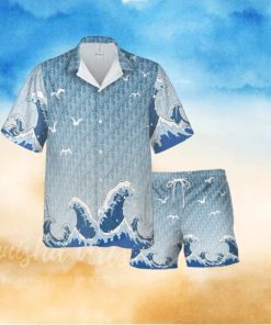 Christian Dior Great Waves Luxury Summer Hawaiian Shirt
