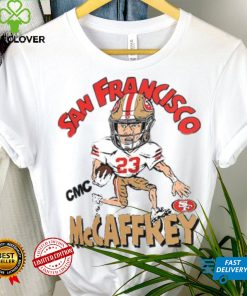 Christian McCaffrey San Francisco 49ers Homage Caricature Player Tri Blend T Shirt