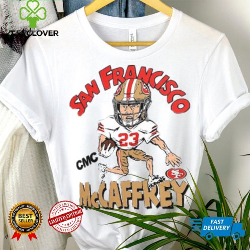 Christian McCaffrey San Francisco 49ers Homage Caricature Player Tri Blend T Shirt