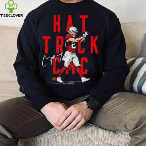 Christian McCaffrey San Francisco 49ers football player hat trick CMC signature hoodie, sweater, longsleeve, shirt v-neck, t-shirt