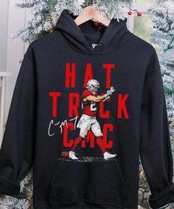 Christian McCaffrey San Francisco 49ers football player hat trick CMC signature hoodie, sweater, longsleeve, shirt v-neck, t-shirt