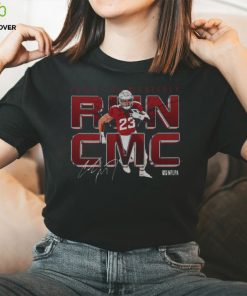 Christian McCaffrey San Francisco Run CMC Metal WHT Shirt 3 Christian McCaffrey San Francisco Run CMC Metal WHT Shirt