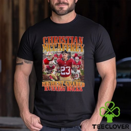 Christian McCaffrey highest graded running backs bootleg vintage hoodie, sweater, longsleeve, shirt v-neck, t-shirt