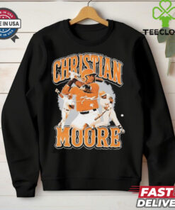 Christian Moore Tennessee baseball player collage signature shirt