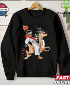 Christian Riding Reindeer Merry Christmas shirt 2 Christian Riding Reindeer Merry Christmas shirt