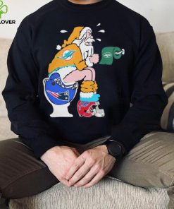 Christmas 2023 Santa Claus Miami Dolphins Shit On Toilet New England Patriots hoodie, sweater, longsleeve, shirt v-neck, t-shirt