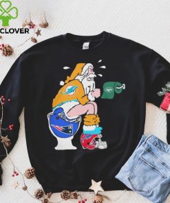 Christmas 2023 Santa Claus Miami Dolphins Shit On Toilet New England Patriots hoodie, sweater, longsleeve, shirt v-neck, t-shirt