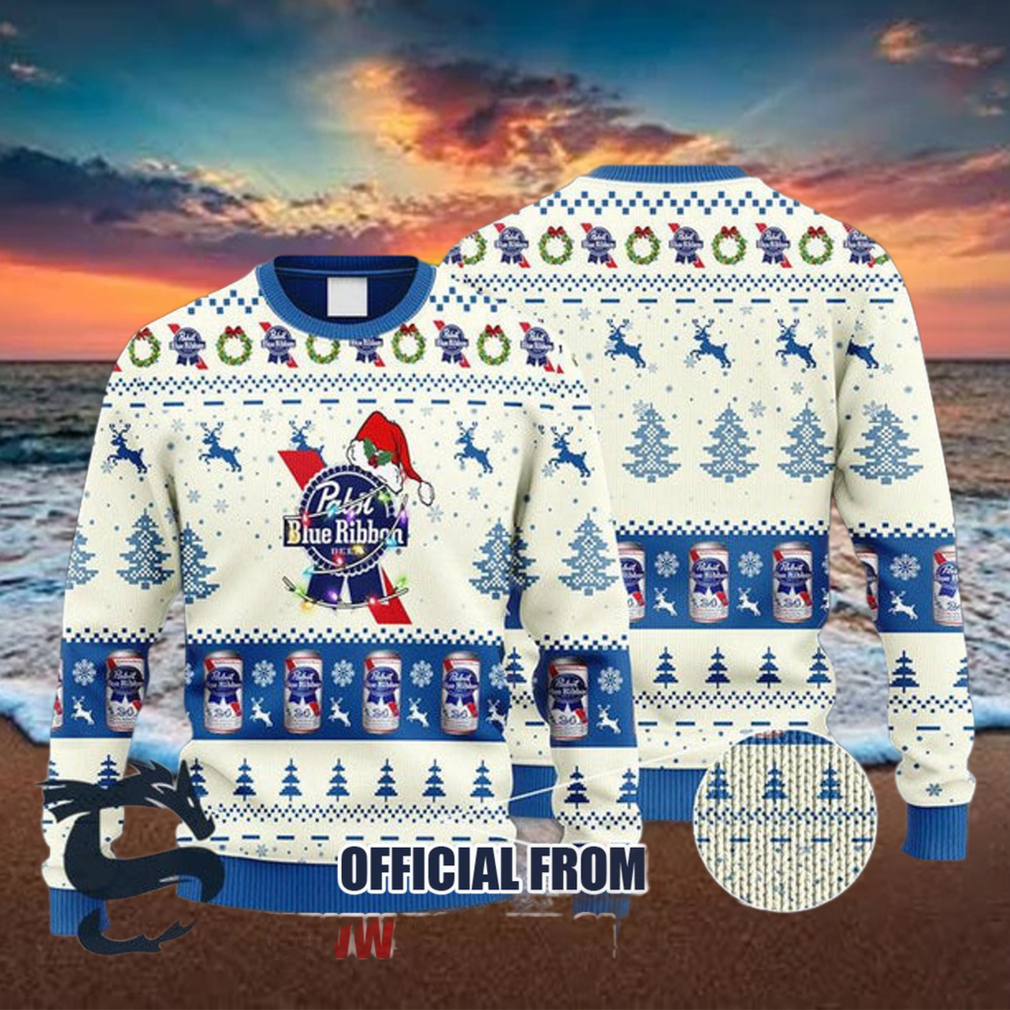 Christmas 2024 Pabst Blue Ribbon Reindeer Snowy Night Ugly Sweater Christmas 2024 Pabst Blue Ribbon Reindeer Snowy Night Ugly Sweater