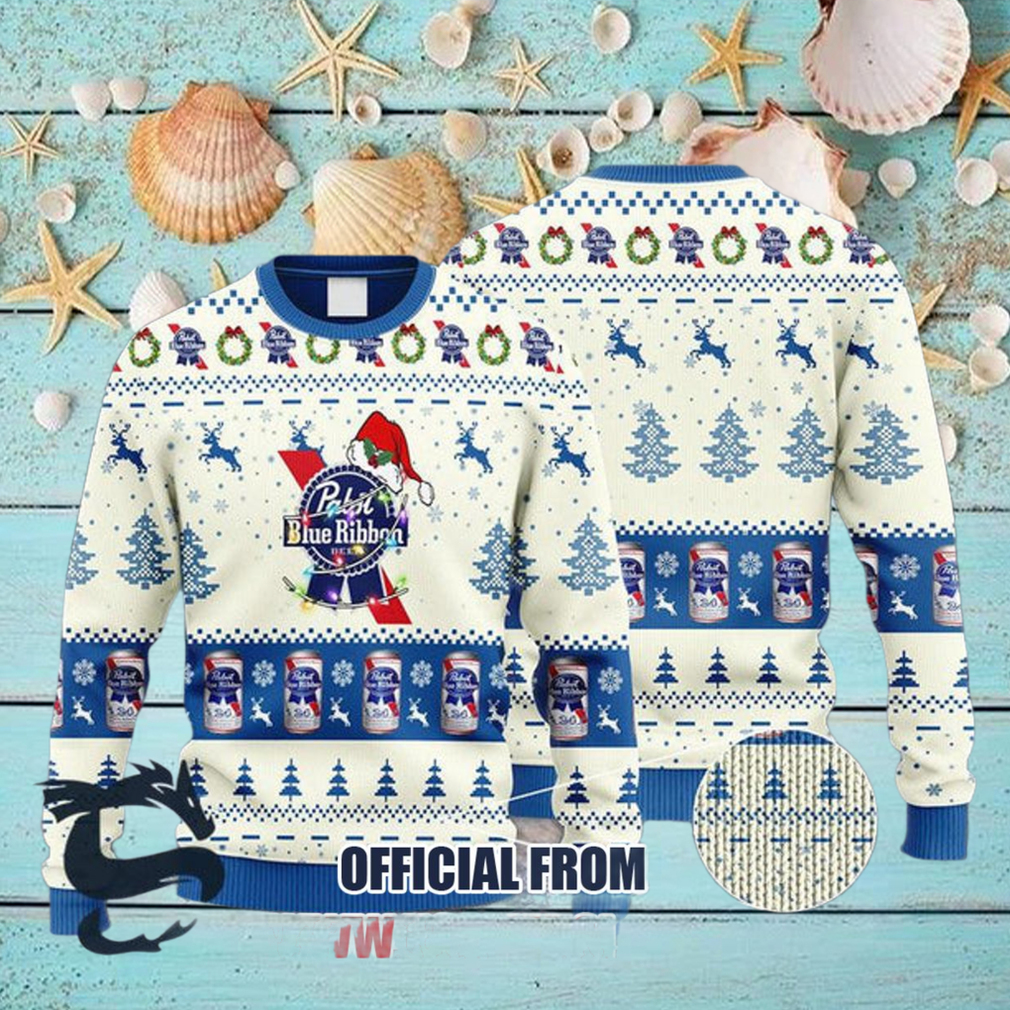 Christmas 2024 Pabst Blue Ribbon Reindeer Snowy Night Ugly Sweater Christmas 2024 Pabst Blue Ribbon Reindeer Snowy Night Ugly Sweater