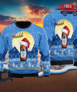 Christmas 2024 Santa Claus Sleigh Michelob ULTRA Ugly Sweater