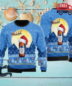 Christmas 2024 Santa Claus Sleigh Michelob ULTRA Ugly Sweater