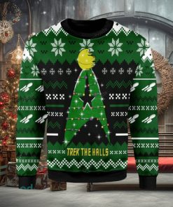 Christmas 3D Sweater Trek The Halls Green For Men And Women