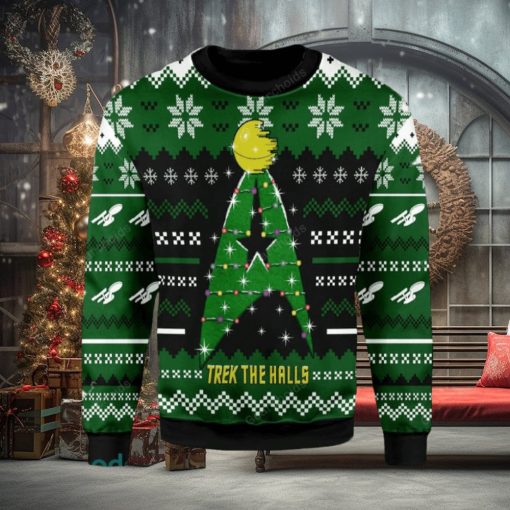 Christmas 3D Sweater Trek The Halls Green For Men And Women