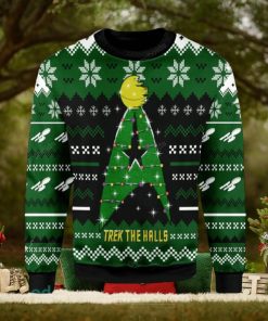 Christmas 3D Sweater Trek The Halls Green For Men And Women