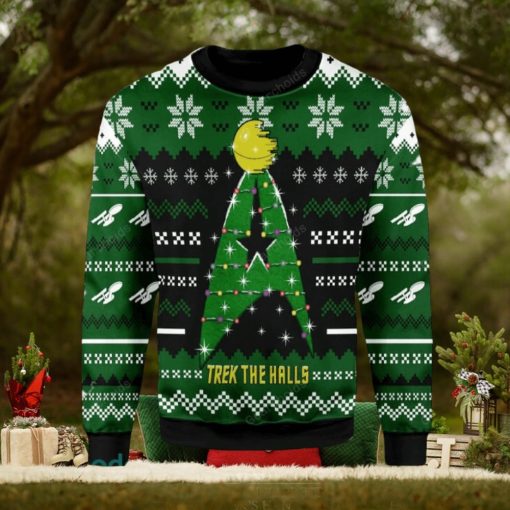 Christmas 3D Sweater Trek The Halls Green For Men And Women