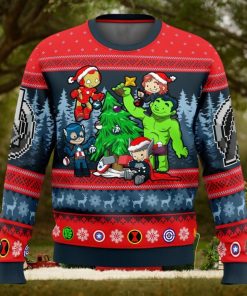 Christmas Avengers Chibi Marvel Comics Ugly Christmas Sweater