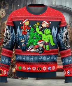 Christmas Avengers Chibi Marvel Comics Ugly Christmas Sweater 1 Christmas Avengers Chibi Marvel Comics Ugly Christmas Sweater