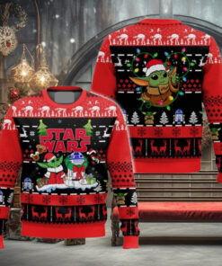 Christmas Baby Yoda And R2D2 Ugly Sweater, Disney Christmas Sweater, This Is The Way Shirt, Grogu Christmas Sweatshirt, Gift For Fan