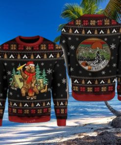 Christmas Bear Scarf Camping Knitting Pattern Ugly Sweater Christmas Party