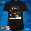 Christmas Begins With Christ Buffalo Plaid Jesus Cross Xmas T Shirt