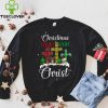 Christmas Begins With Christ Snowman Christian Cross Xmas Shirt