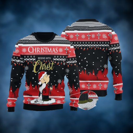 Christmas Begins With Christ Woolen Sweater
