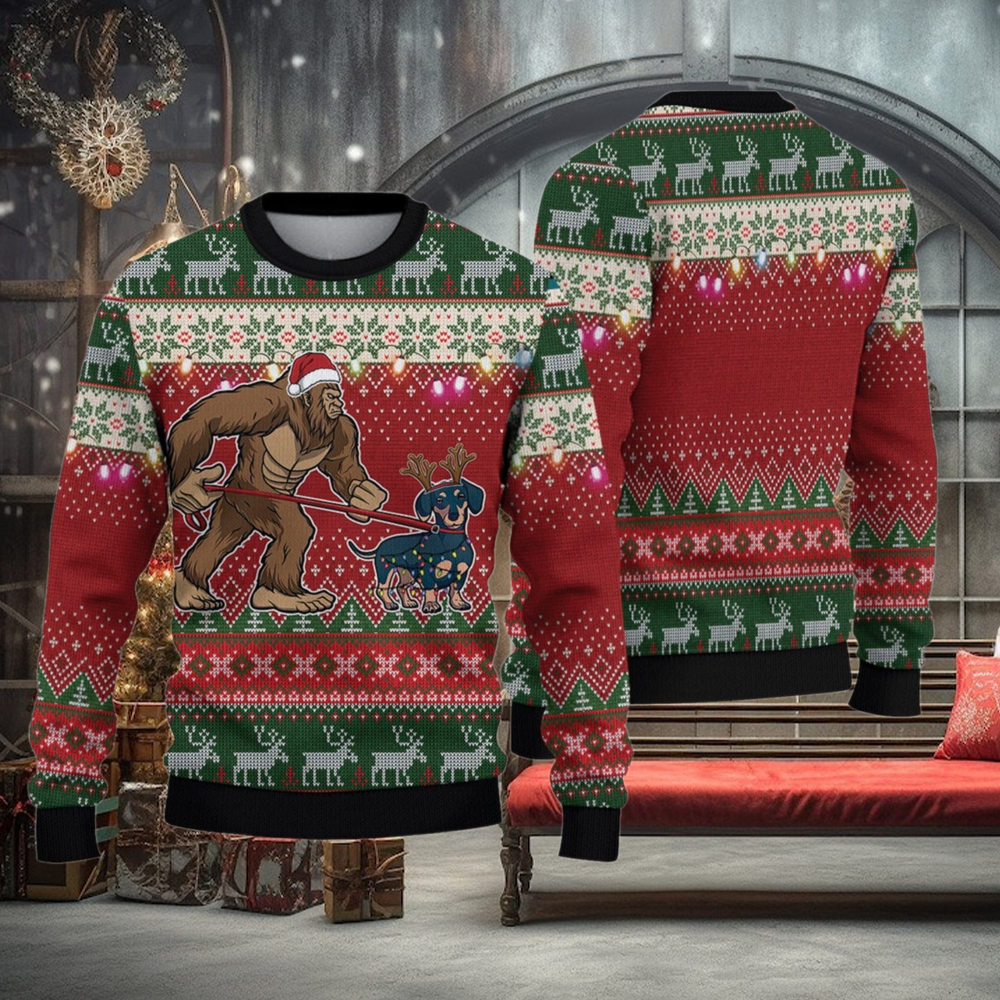 Christmas BigFoot Ugly Sweater, Sasquatch Sweater, Xmas Sweater Christmas BigFoot Ugly Sweater, Sasquatch Sweater, Xmas Sweater