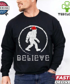 Christmas Bigfoot with Santa Hat T Shirt Recovered 2 Christmas Bigfoot with Santa Hat T Shirt Recovered