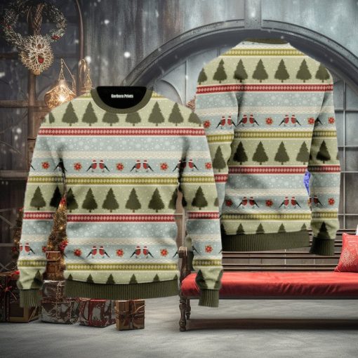 Christmas Birds Pattern Ugly Christmas Sweater Gift For Men And Women